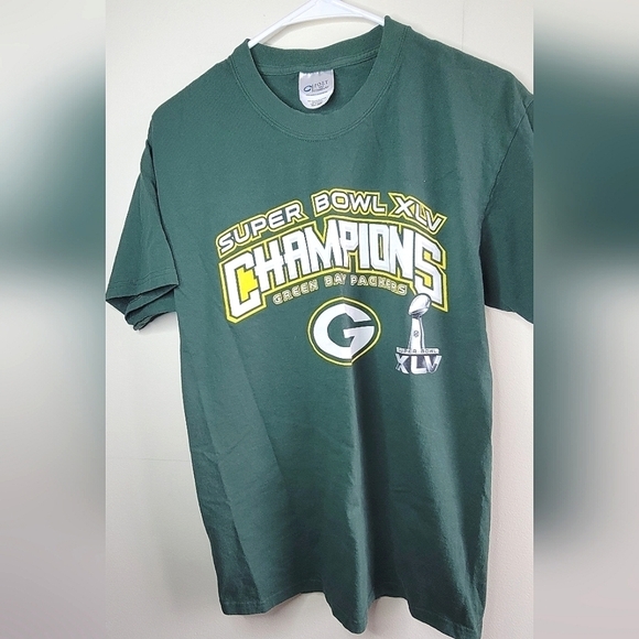 Green Bay Packers Super Bowl XLV Champions t-shirt, size Medium. - Picture 1 of 3